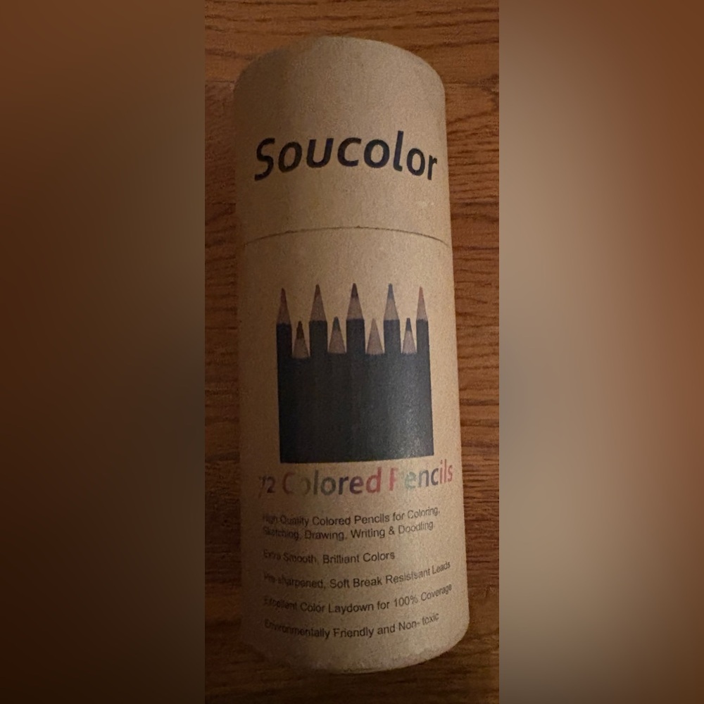 Soucolor 72-Color Colored Pencils for Adult Coloring Books, Soft Core